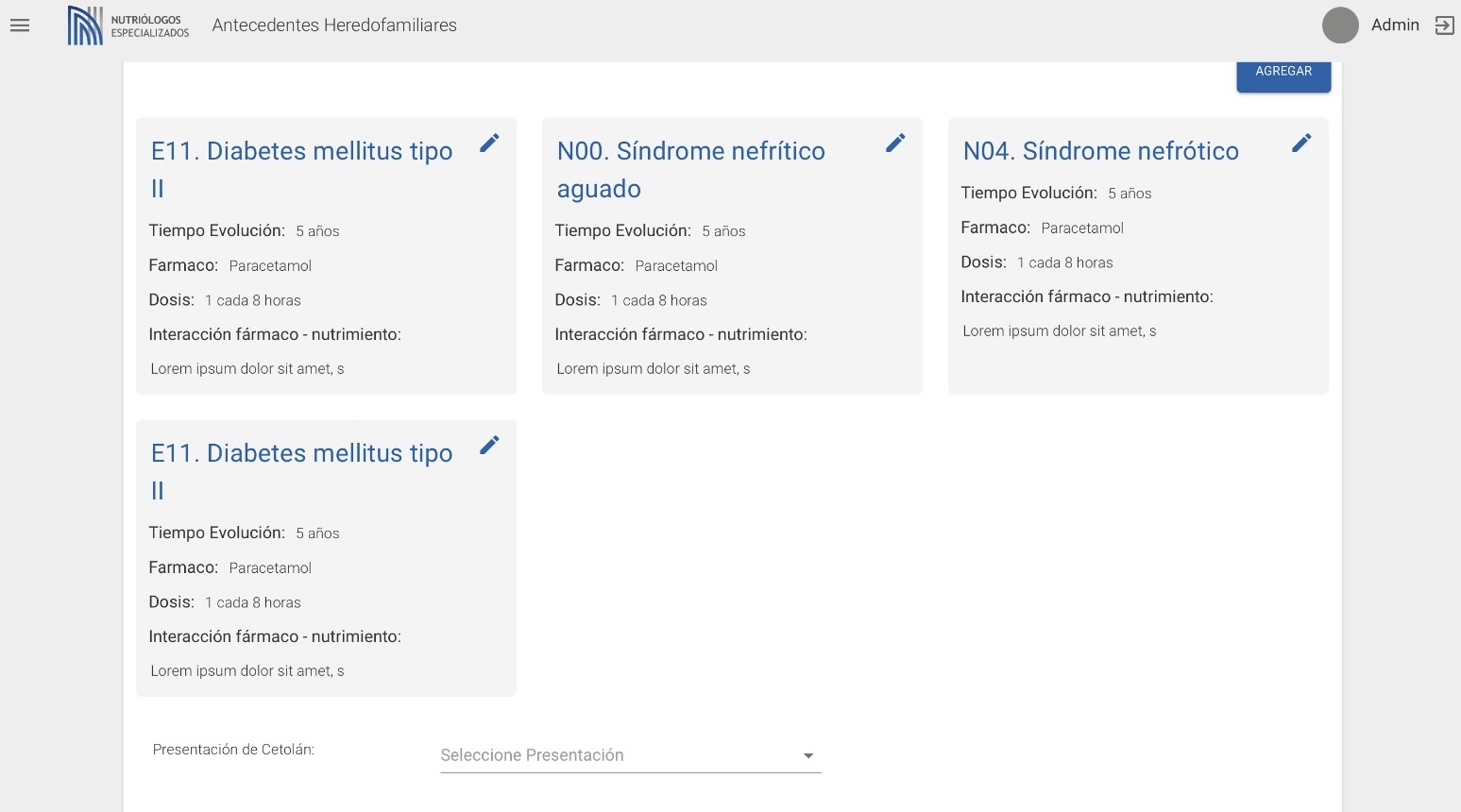 Nutrition Patient Portal
